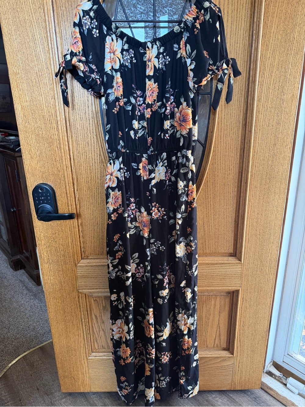 Xhilaration Floral Off Shoulder Jumpsuit Small